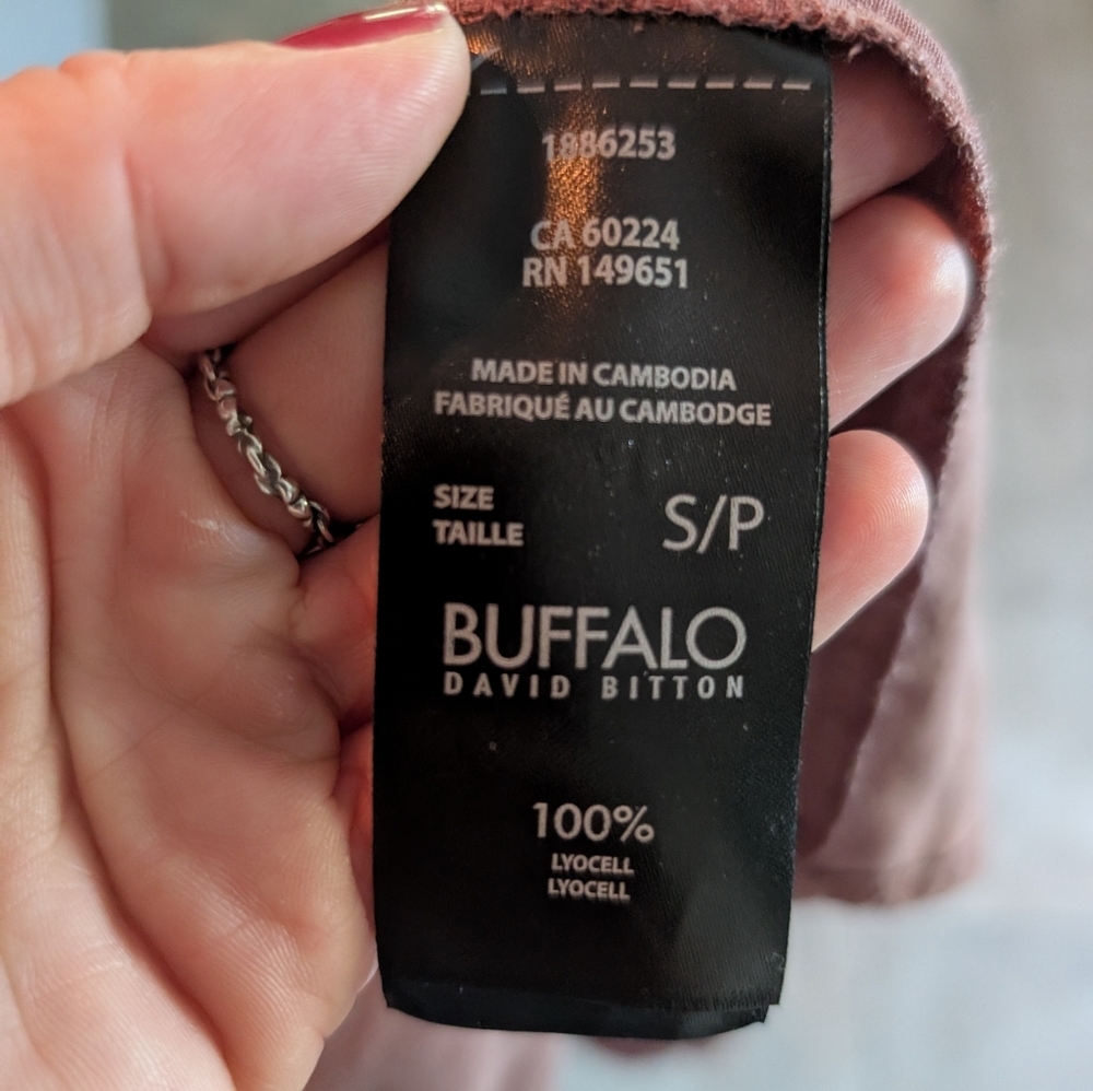 73.nwt Buffalo David Bitton Terracotta Long Sleeve Dress‎ - Picture 3 of 3